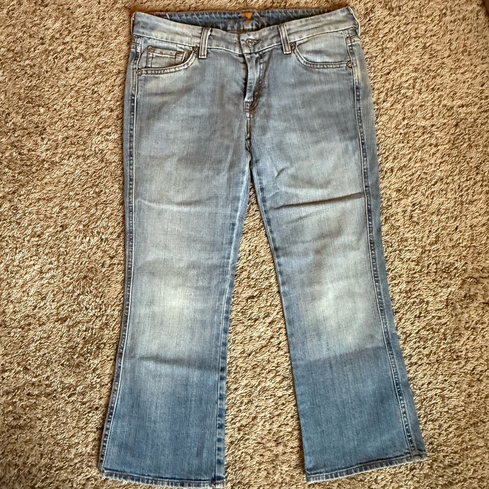 7 For All Mankind Light Blue Flare Jeans